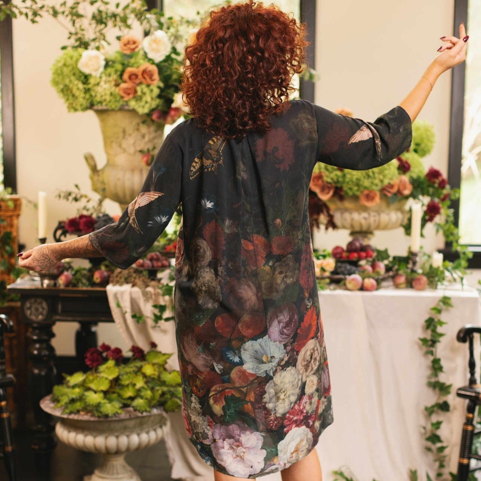 Market of Stars Flight of Fancy Hummingbird Artist Tunic Dress