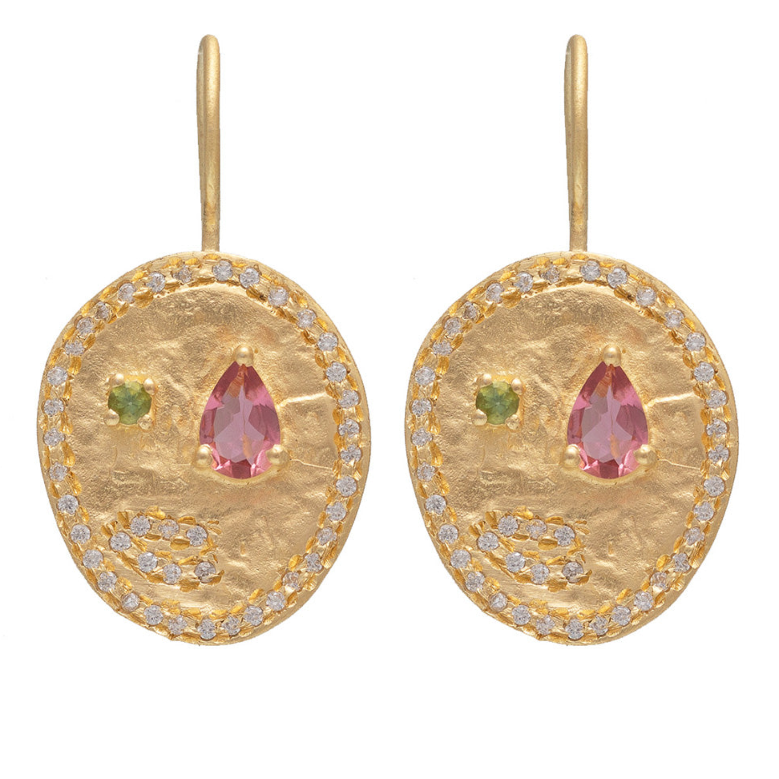 Rubyteva Alila Pink & Green Tourmaline Earrings