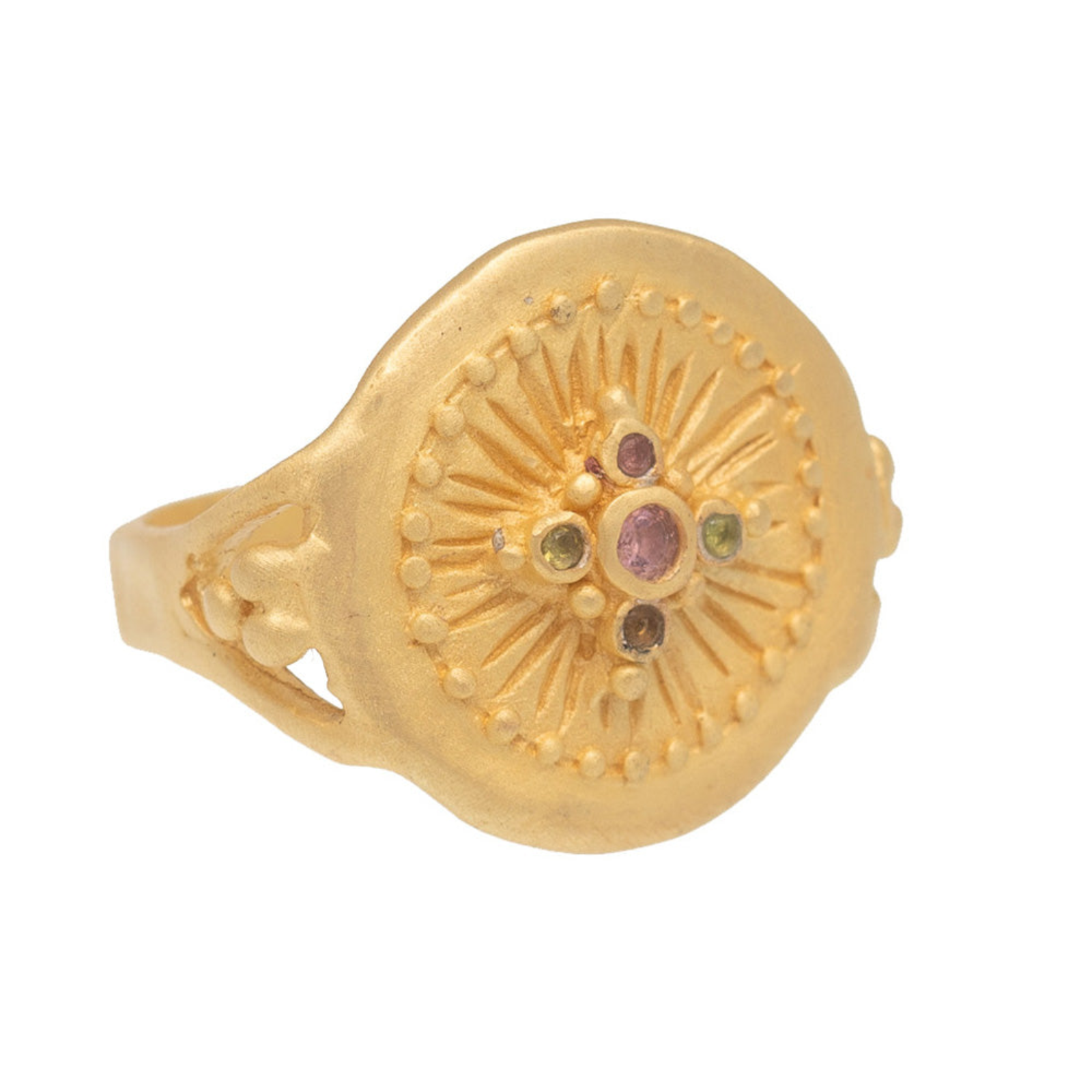 Rubyteva Multi Tourmaline Haveli Ring