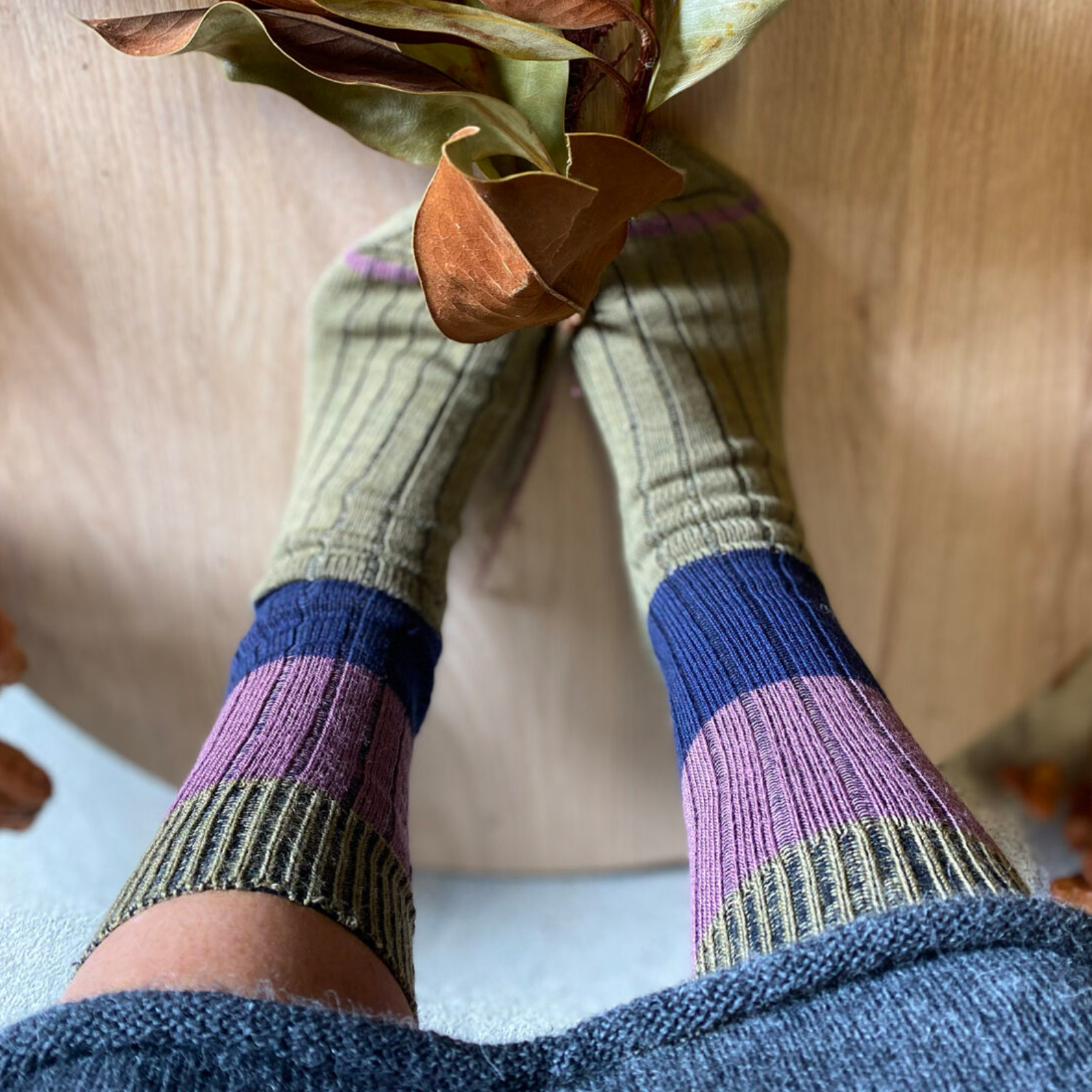 Tightology Chunky Ribbed Merino Wool Socks