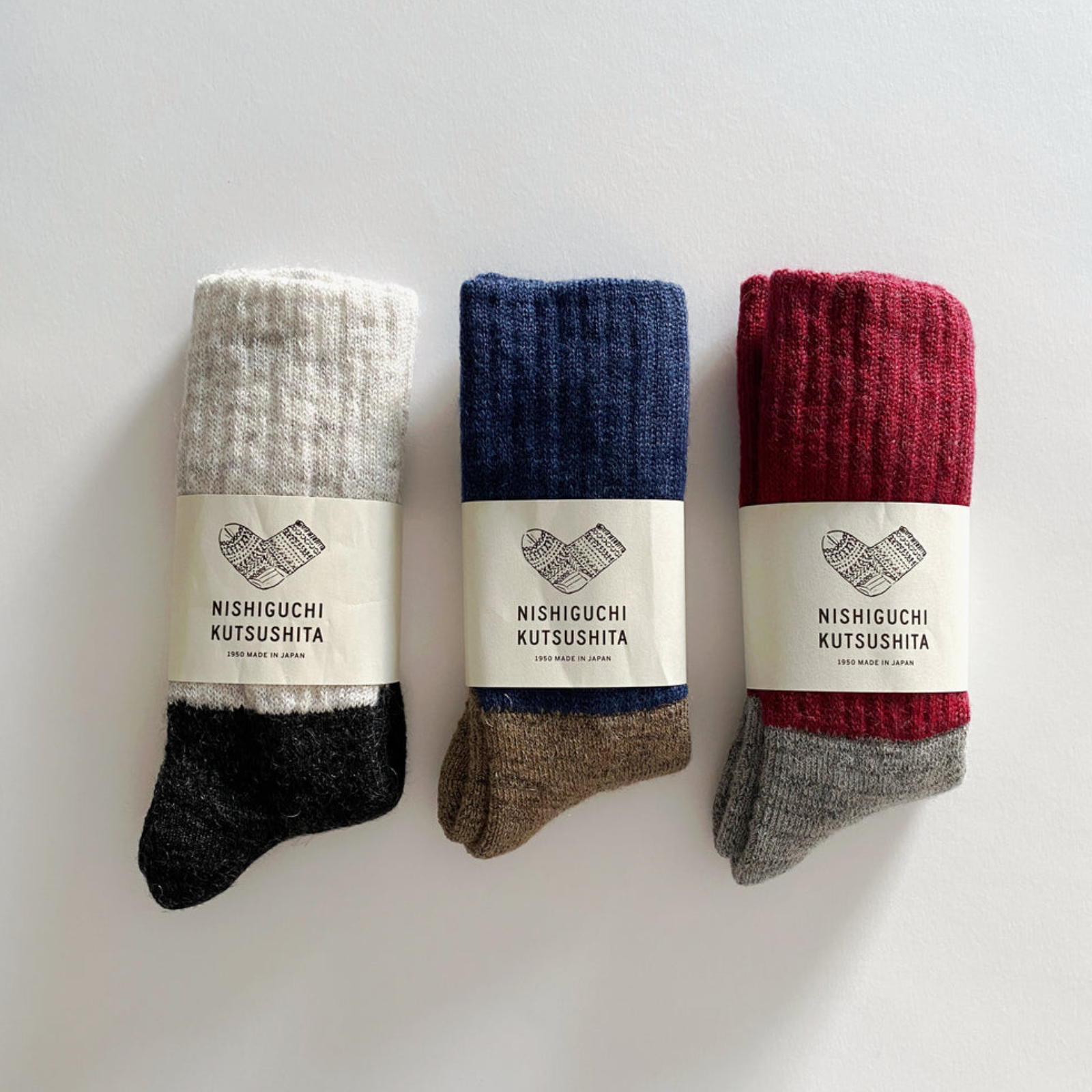 Nishiguchi Kutsushita Oslo Mohair Wool Pile Sock