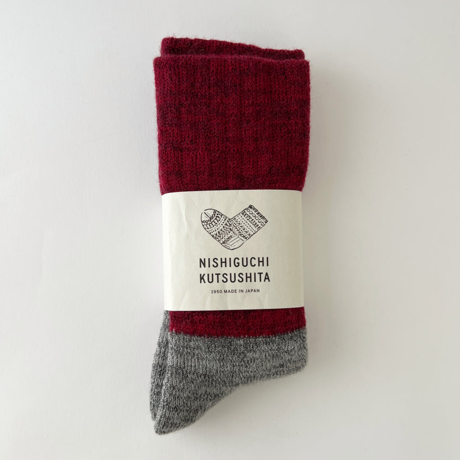 Nishiguchi Kutsushita Oslo Mohair Wool Pile Sock