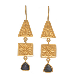 Rubyteva Labradorite Henna Earrings