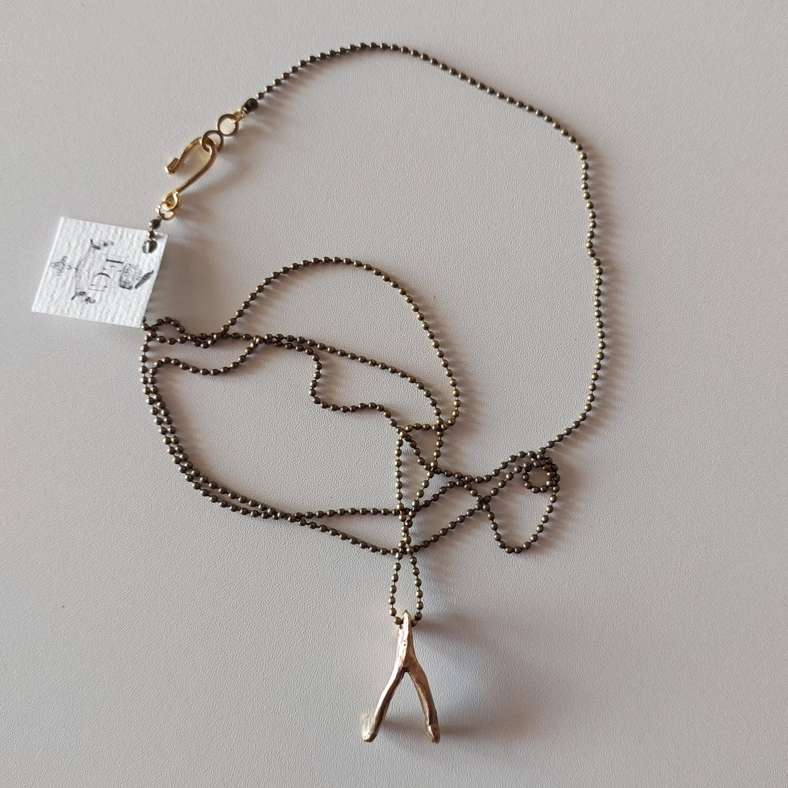 Emma Cunningham Wishbone Charm Necklace