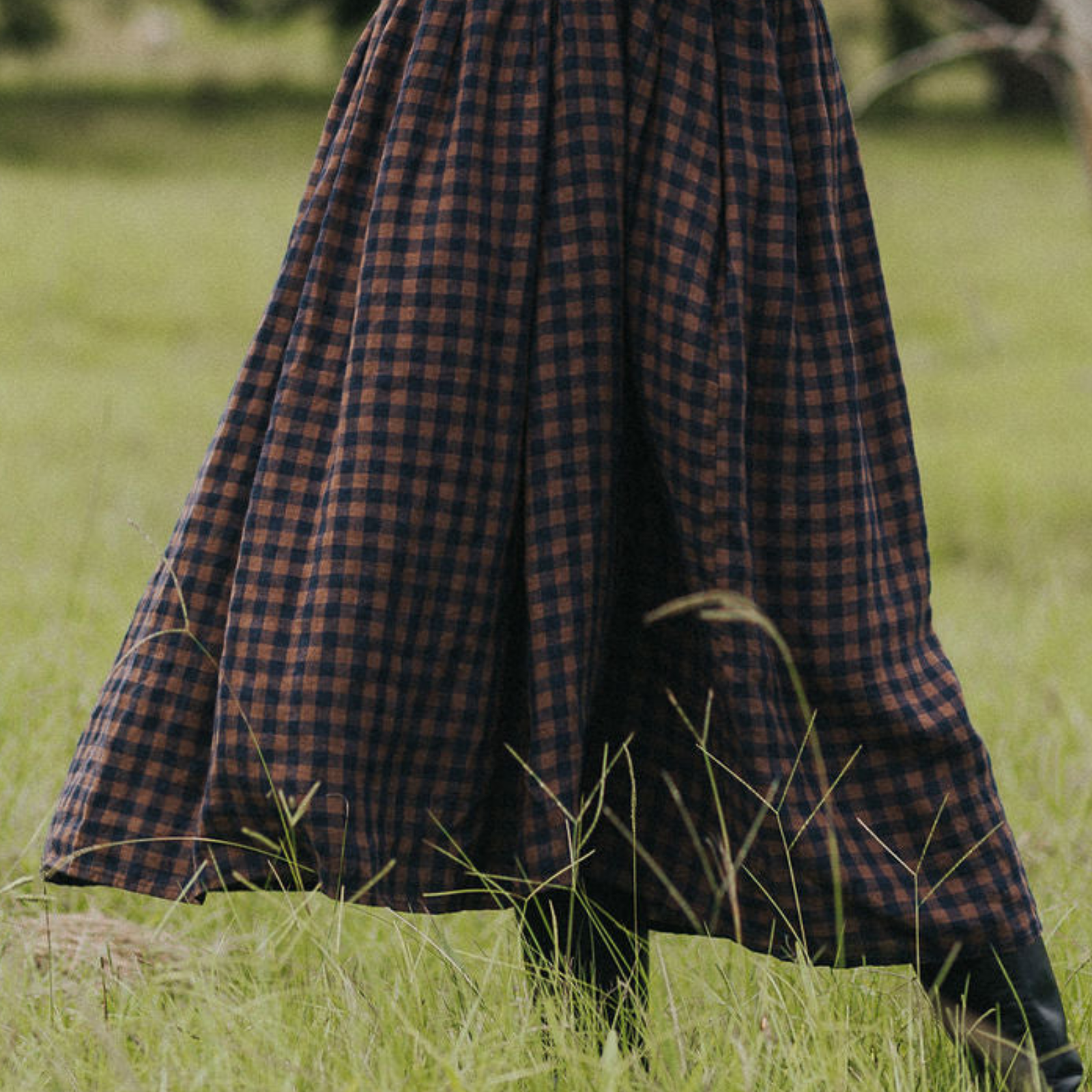 Montaigne Journee Check Linen Dress