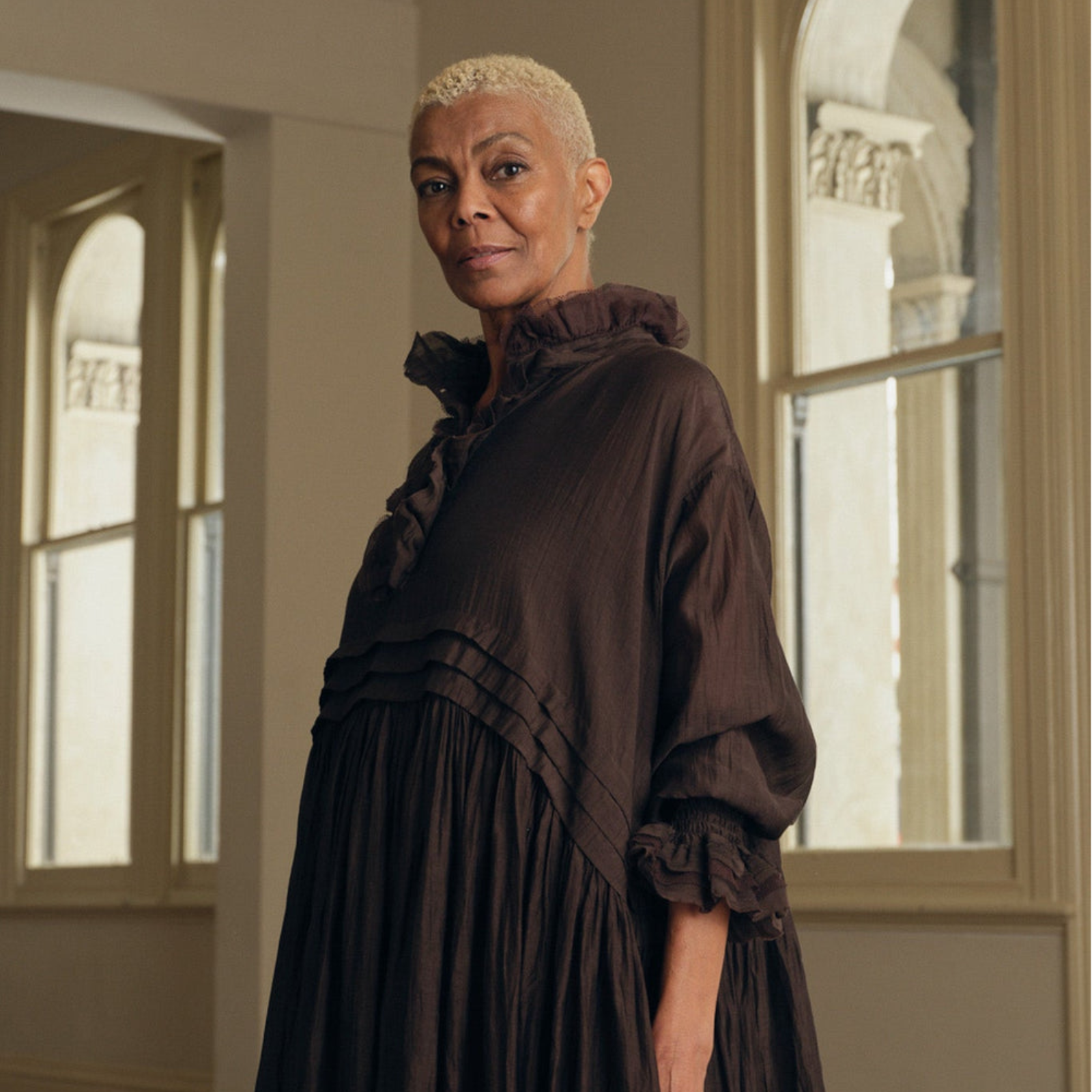 cotton silk dress design Meg By Design Odile Cotton Silk Dress Manteau Noir