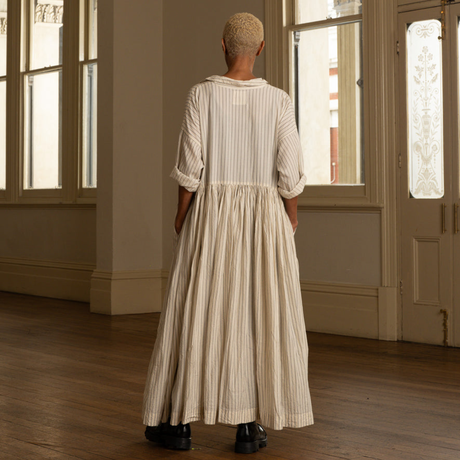 Meg by Design Edith Long Paper Cotton Dress