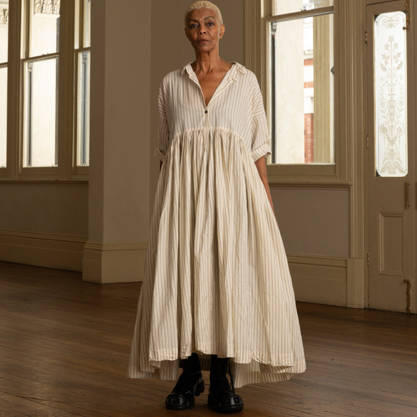 Meg by Design Edith Long Paper Cotton Dress