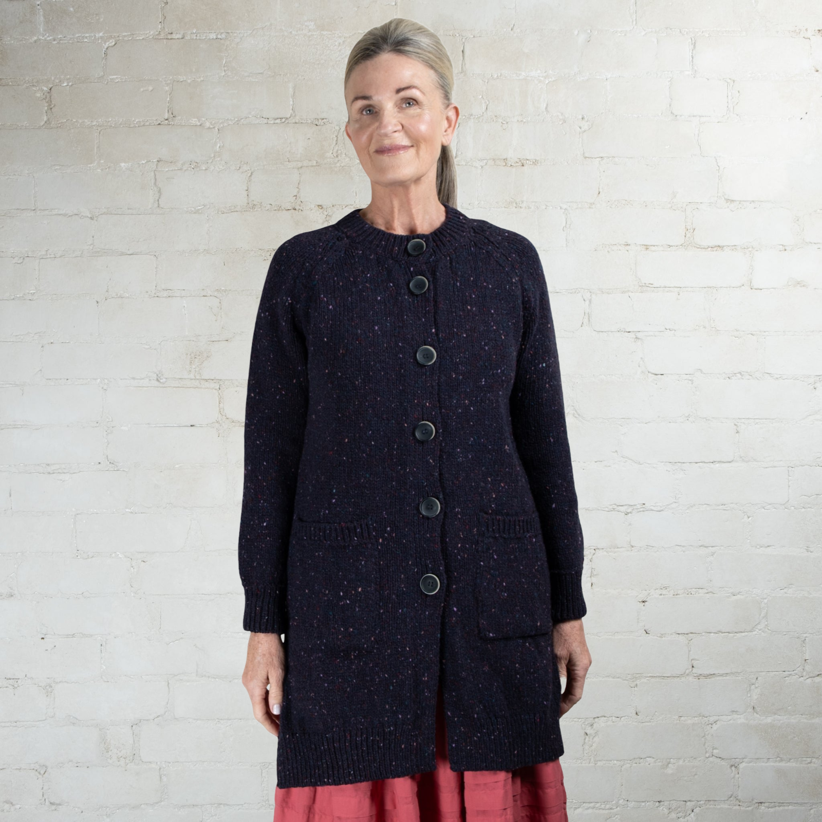 Fisherman Out Of Ireland Donegal Knit Cardi Coat