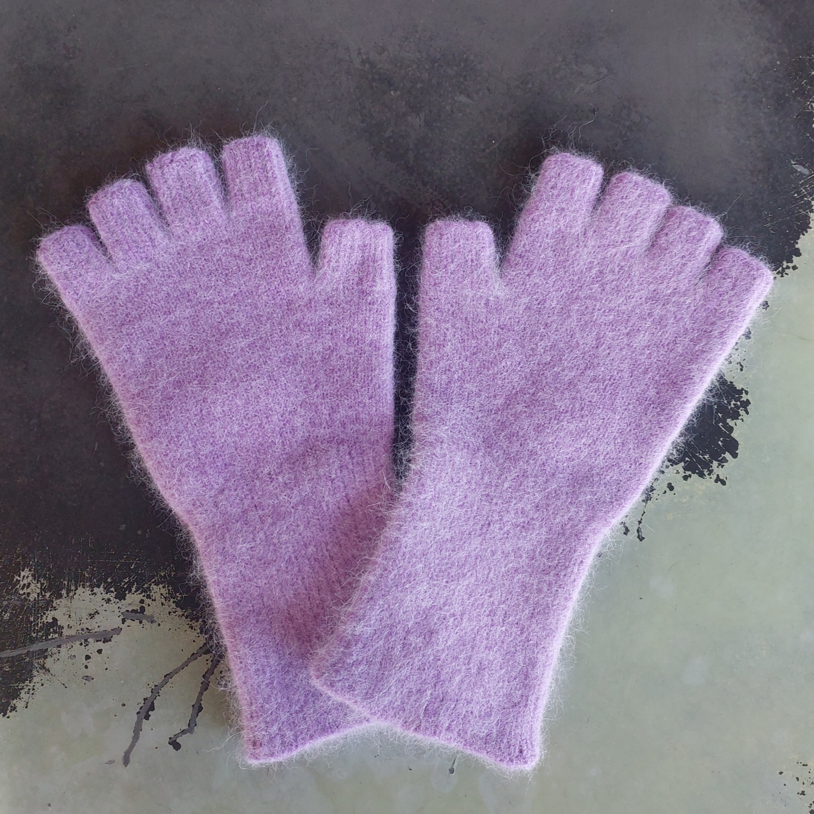 Penelope Durston Angora Lambs Wool Fingerless Gloves