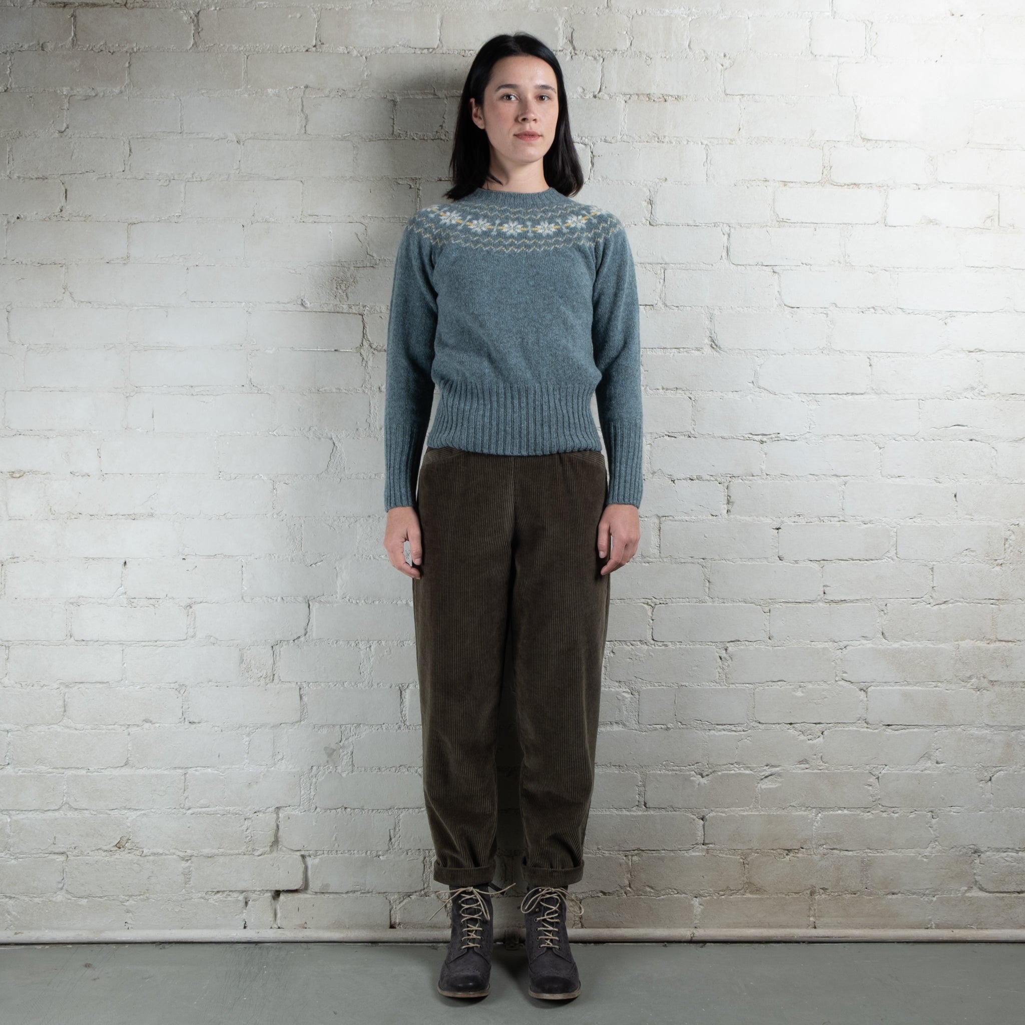 Violetta Par Manteau Noir Eloise Pull-On Corduroy Pants