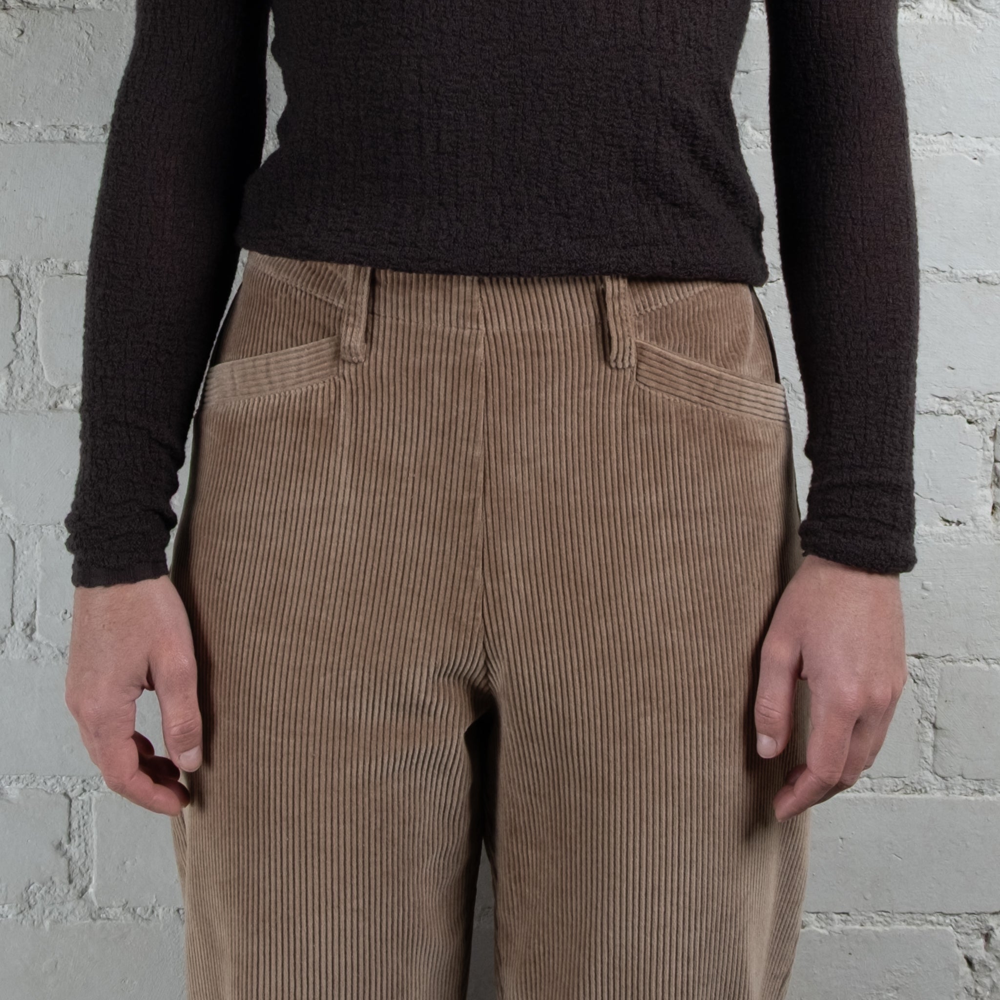 Violetta Par Manteau Noir Eloise Pull-On Corduroy Pants