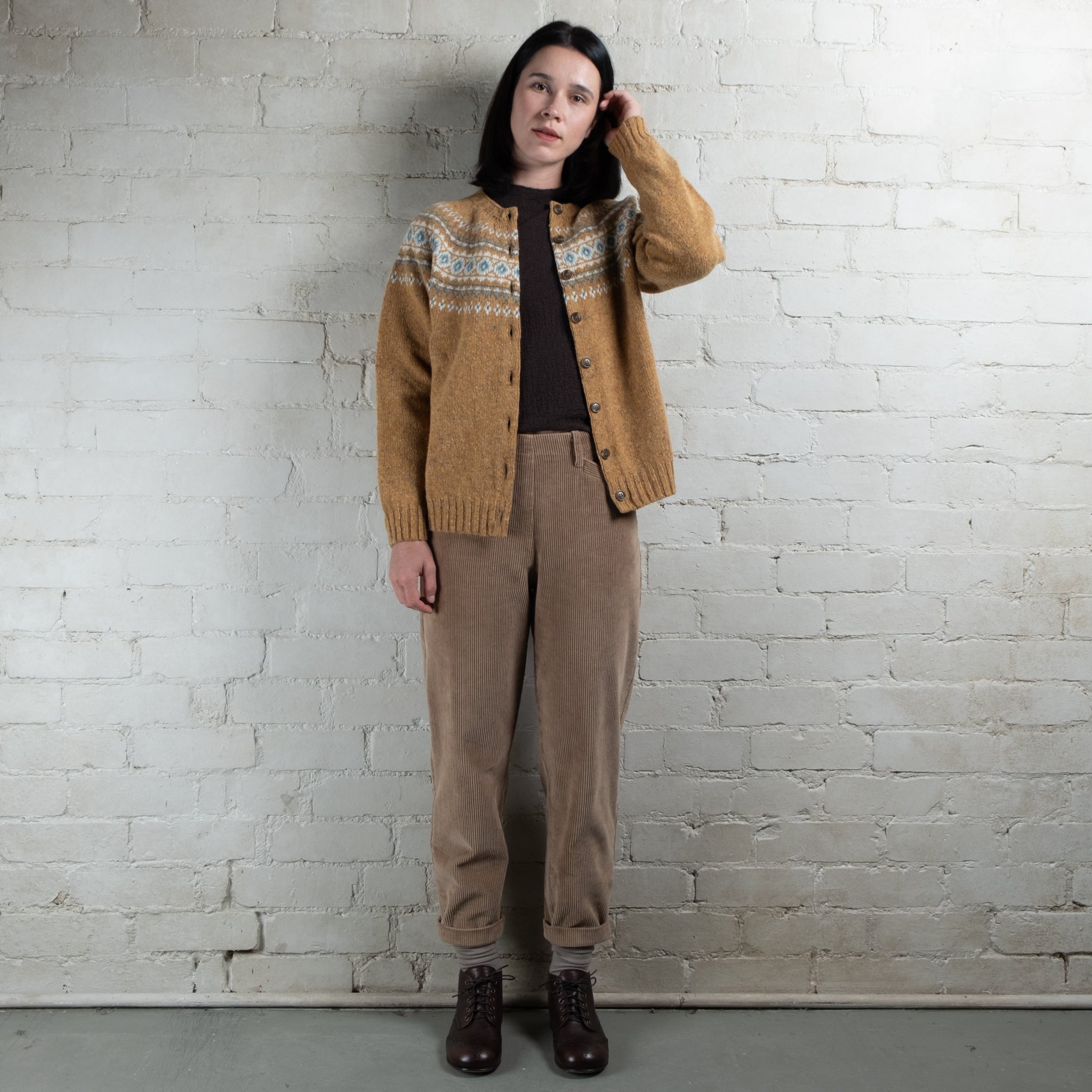Violetta Par Manteau Noir Eloise Pull-On Corduroy Pants