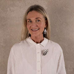 Emma Cunningham Recycled Silver Oak Leaf Earrings