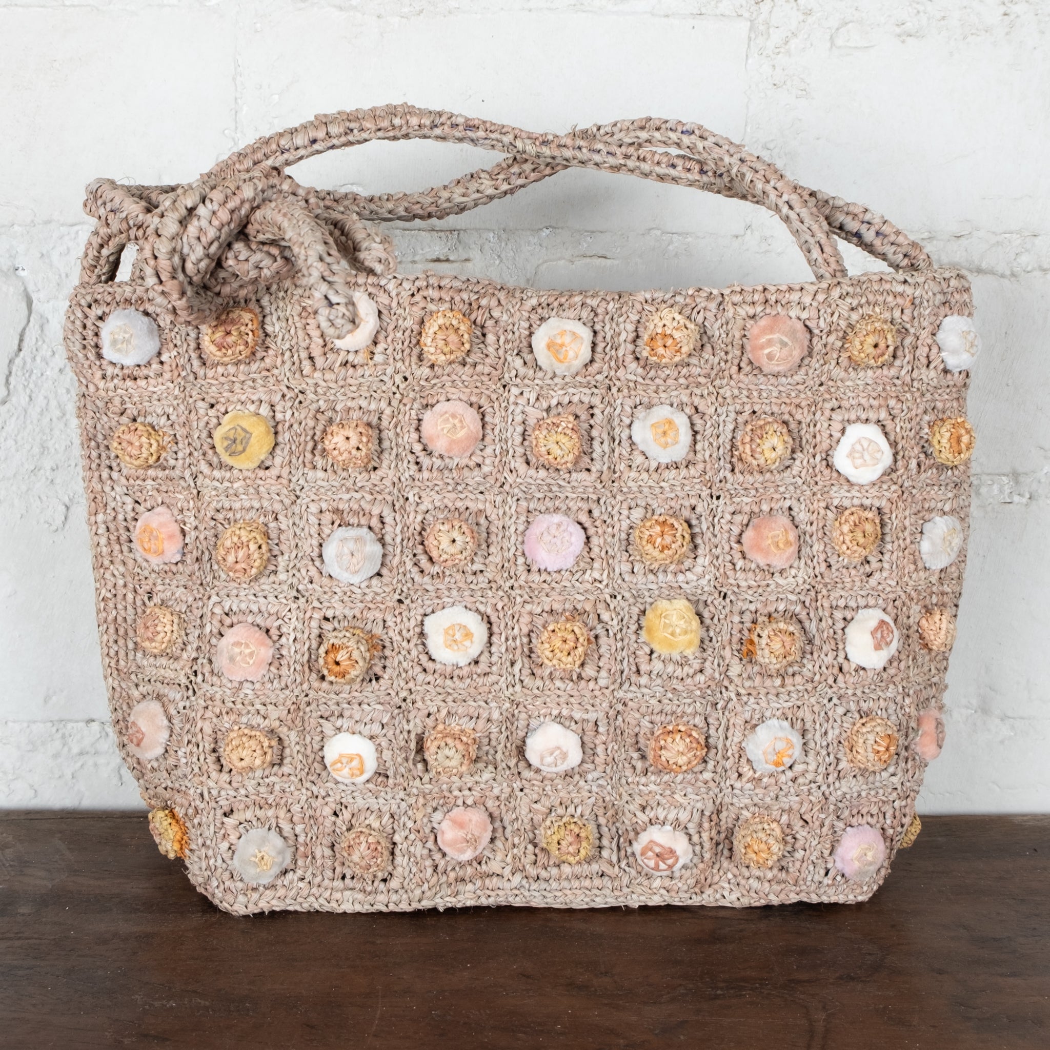 Sophie Digard Fine Crochet Bandouliere Cross-Body Raffia Bag