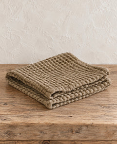 Organic Cotton Rustic Waffle Face Cloth