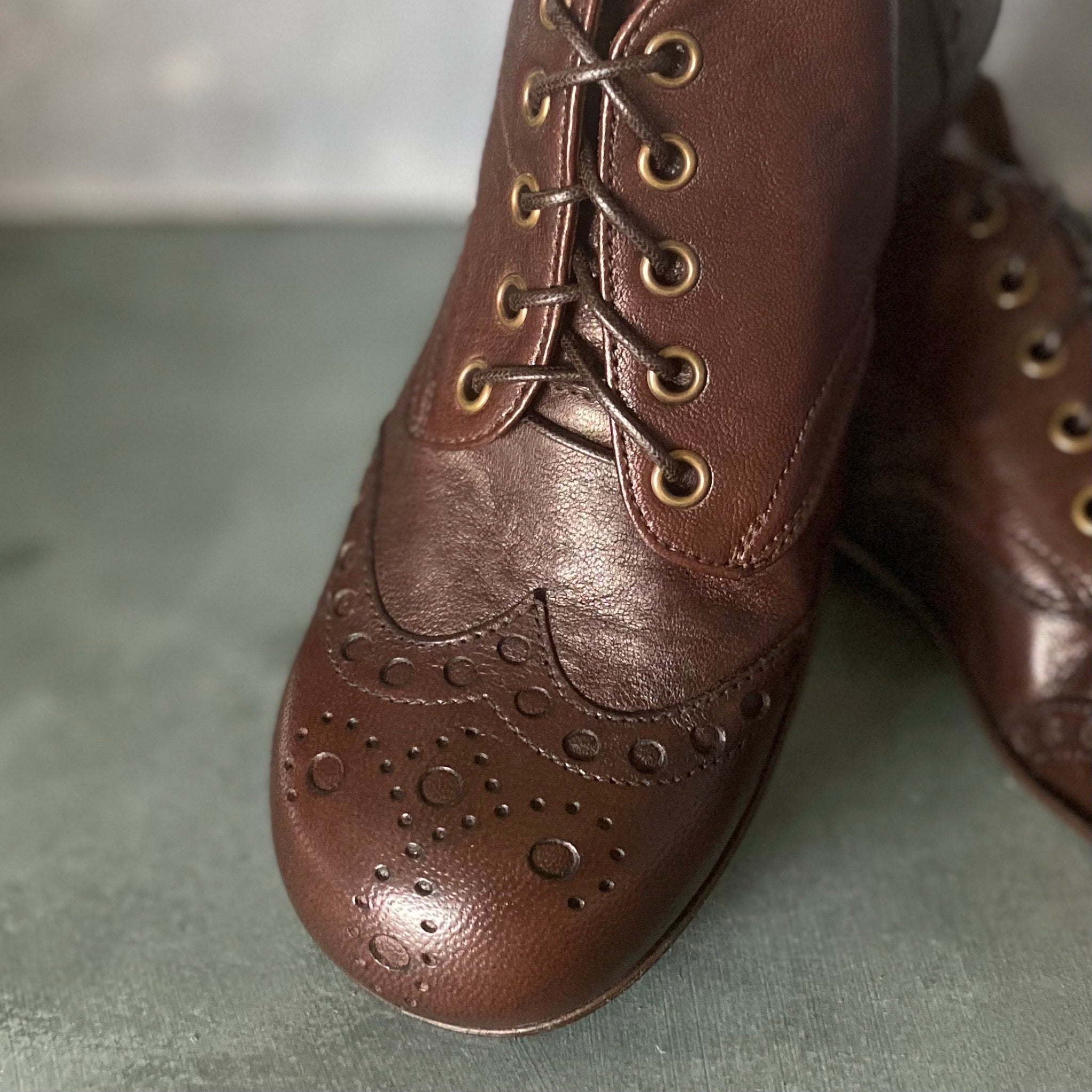Victoria Varrasso Chocolate Leather Bootlettes