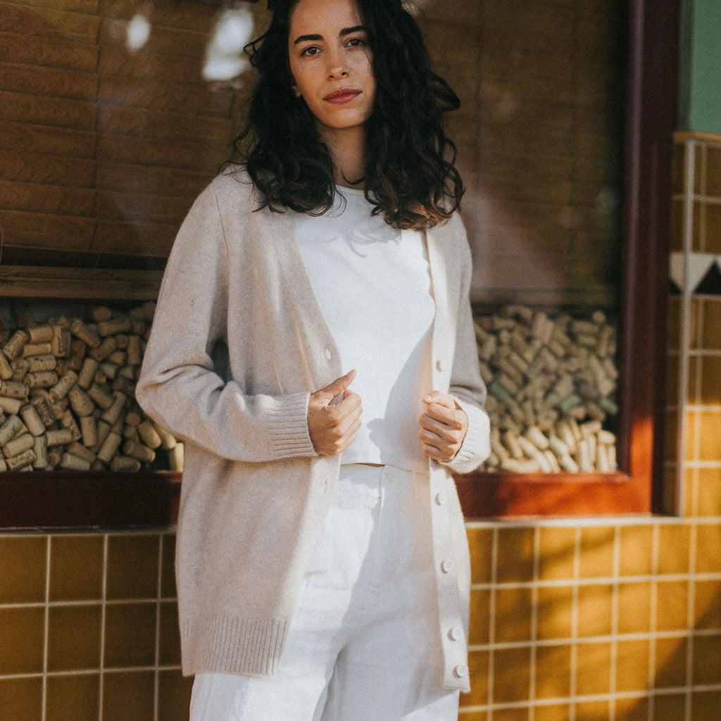 Montaigne Patou Lambswool Long Line Cardigan