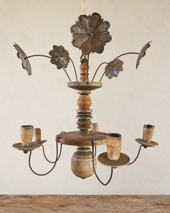 Antique Swedish Folk Art Hanging Candelabra