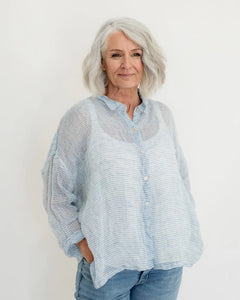 Meg By Design Hamilton Linen Gauze Shirt