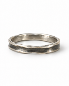 Onda Oxidised Sterling Silver Ring