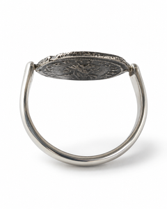 Verso Roman Coin Oxidised Sterling Silver Ring