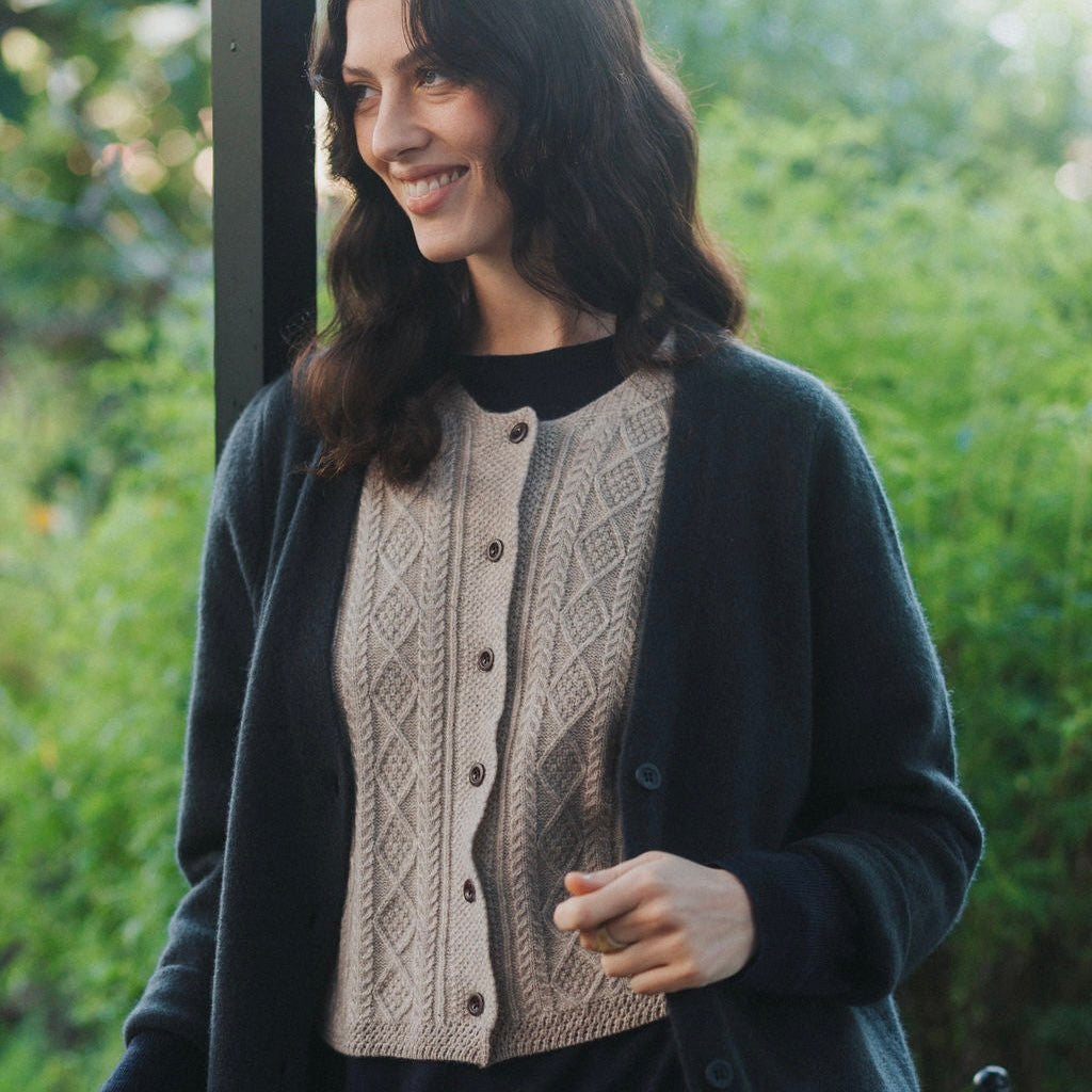 Montaigne Patou Lambswool Long Line Cardigan