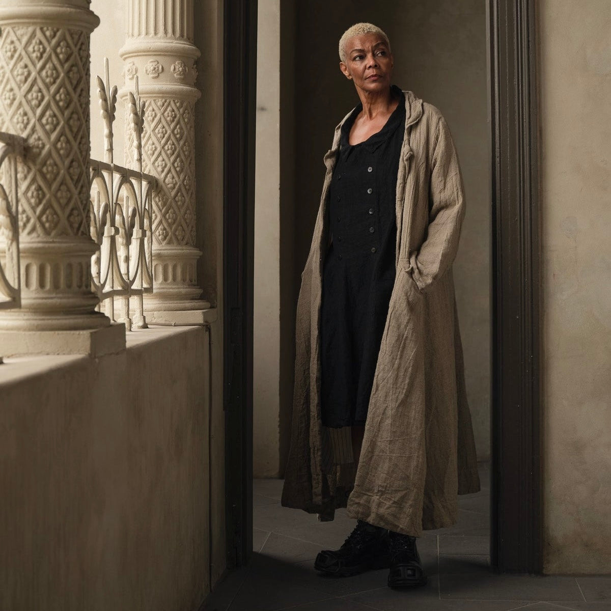 Meg By Design Olivier Raw Linen Coat