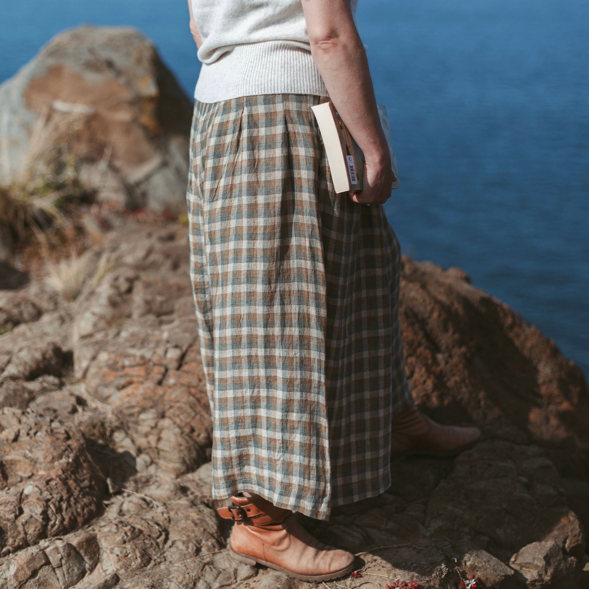 Montaigne Ingride Linen Check Culottes