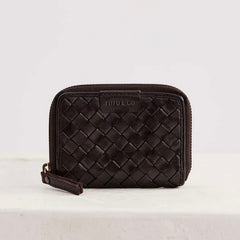 Juju & Co Small Basque Woven Leather Wallet