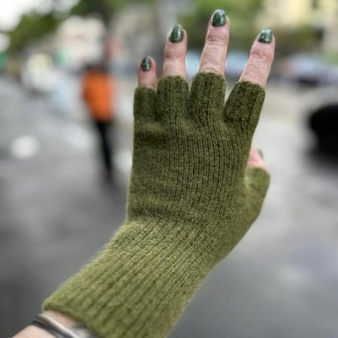 Penelope Durston Angora Lambs Wool Fingerless Gloves