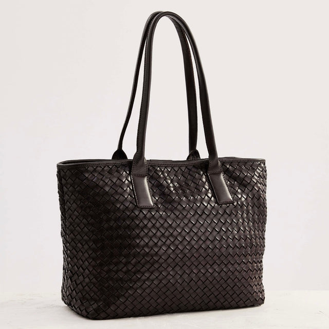 Juju & Co Basque Woven Leather Tote