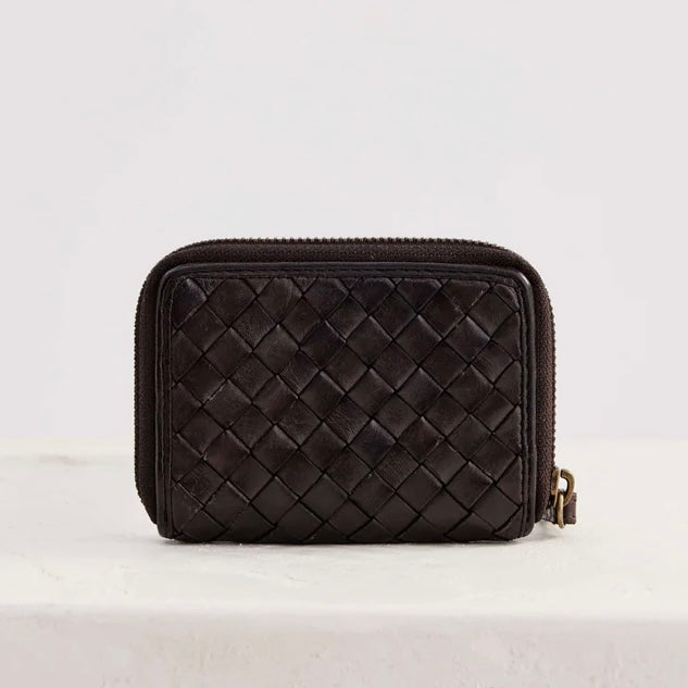 Juju & Co Small Basque Woven Leather Wallet
