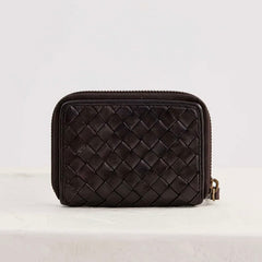 Juju & Co Small Basque Woven Leather Wallet