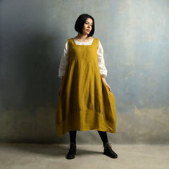 Montaigne Anaïs Linen Pinafore Smock Dress