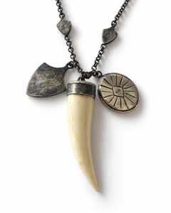 Three’s a Charm Oxidised Sterling Silver Necklace