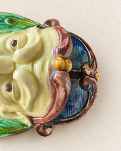 Thomas-Victor Sergent French Antique Majolica Wall Match Holder
