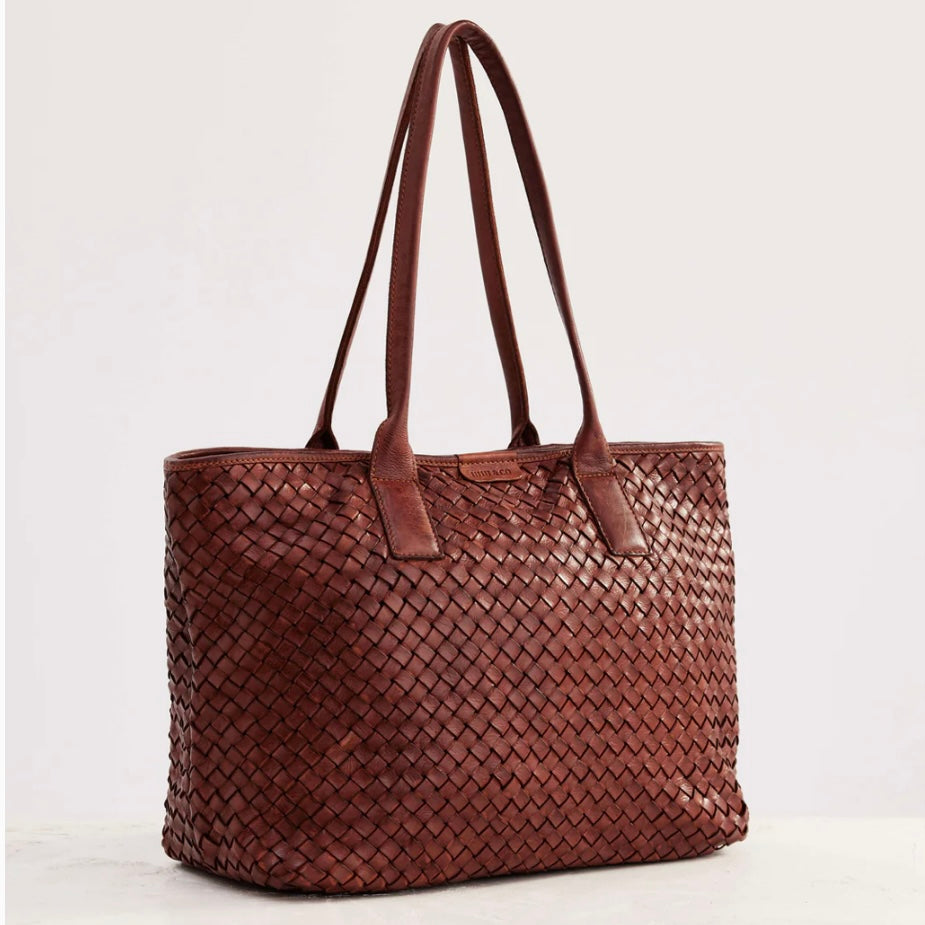 Juju & Co Basque Woven Leather Tote