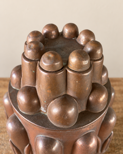 Antique Medium Copper Stamped Jelly Mould