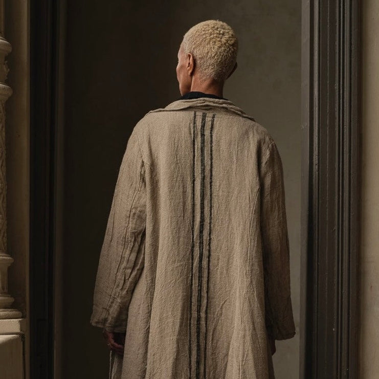 Meg By Design Olivier Raw Linen Coat