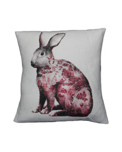 Anita Mertzlin Willow Rabbit Linen Cushion