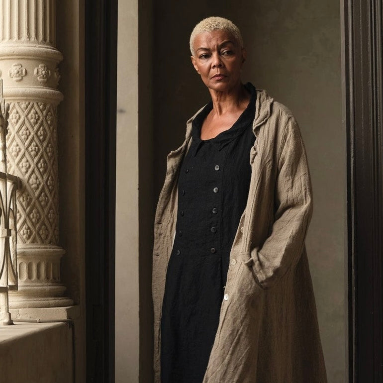 Meg By Design Olivier Raw Linen Coat