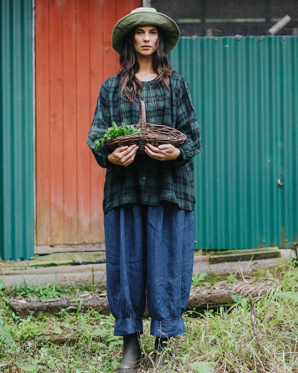 Montaigne Desi Linen Indigo Pants