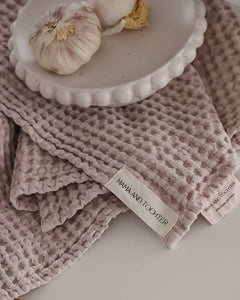 Organic Cotton Rustic Waffle Tea Towel