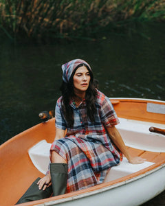 Montaigne Vianne Multi Check Linen Dress