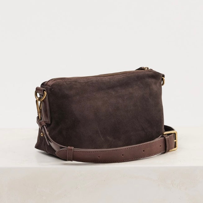 Juju & Co Chocolate Suede Teddy Bag