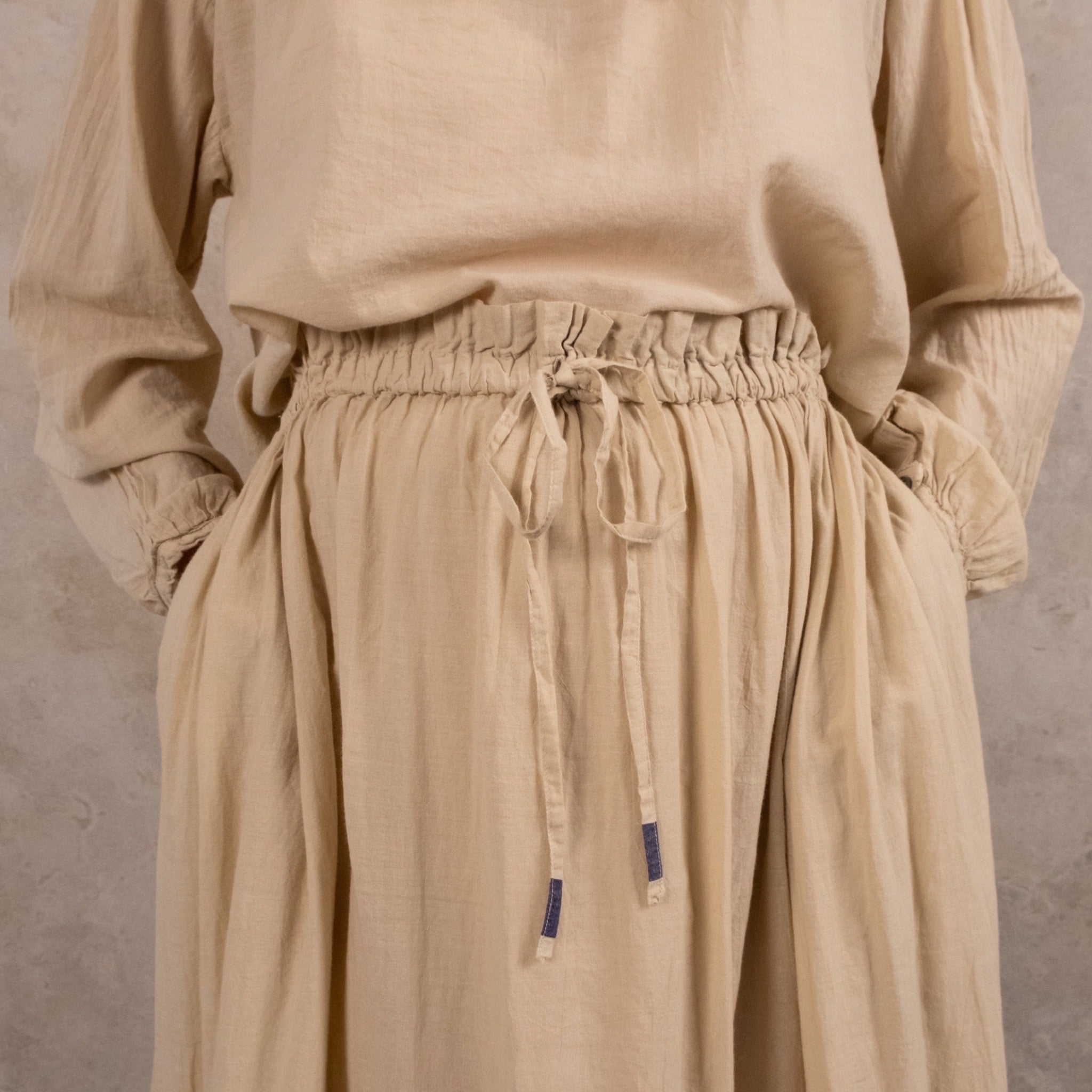 Ichi Antiquités Khadi Azumadaki Cotton Skirt