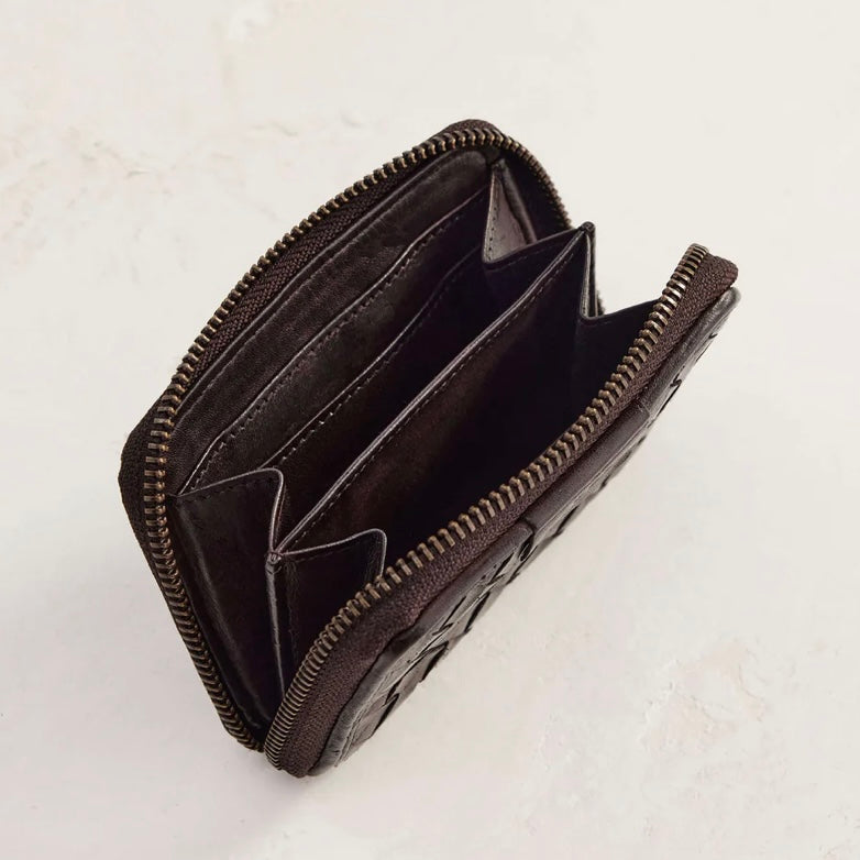 Juju & Co Small Basque Woven Leather Wallet
