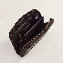 Juju & Co Small Basque Woven Leather Wallet