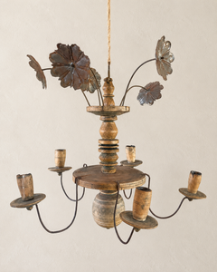 Antique Swedish Folk Art Hanging Candelabra